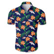 Denver broncos tropical flower Hawaiian Shirt White Men Women Beach Wear Short Sleeve Hawaii Shirt