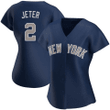 Derek Jeter New York Yankees Women's Alternate Jersey - Navy