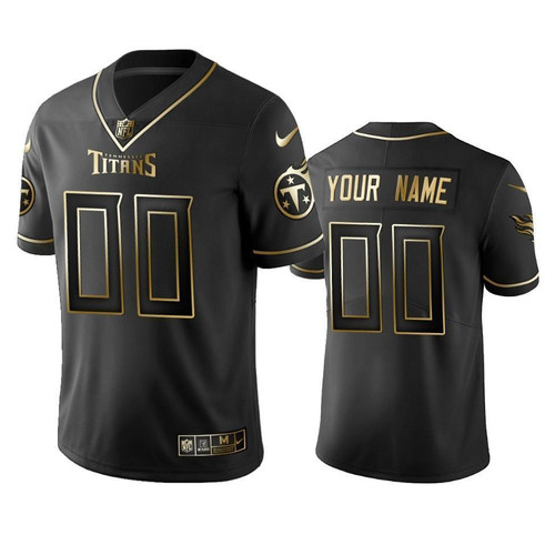 2019 Tennessee Titans Custom Black Golden Edition Vapor Untouchable Limited- Men's Jersey