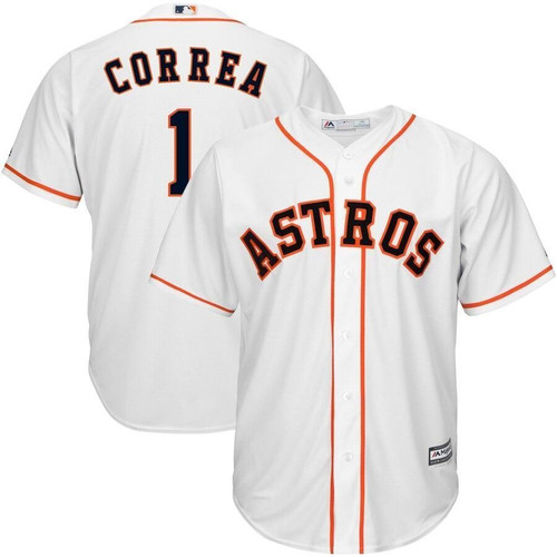 Carlos Correa Houston Astros Majestic icial Cool Base Player- White Jersey
