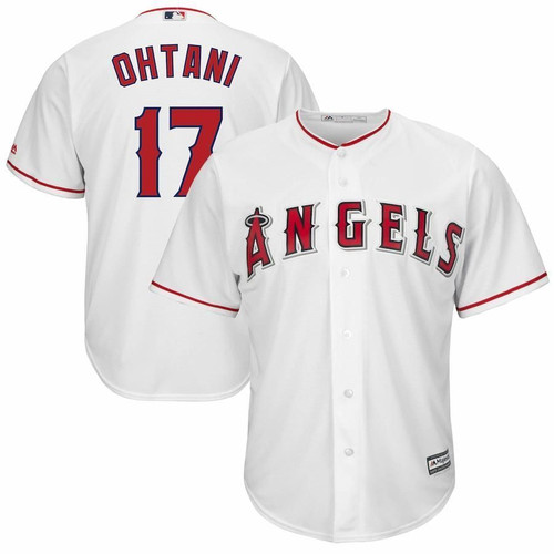 Shohei Ohtani Los Angeles Angels Majestic Big And Tall Cool Base Player Jersey - White , MLB Jersey