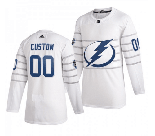 NHL Tampa Bay Lightning Custom 00 2020 NHL All-Star Game   White Jersey USA 2021