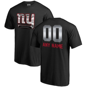 New York Giants NFL Pro Line Customized Midnight Mascot T-Shirt - Black