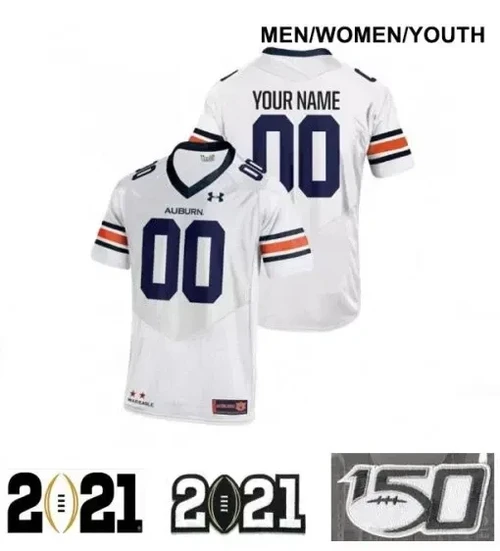Men Auburn Tigers Custom Name and Number NCAA College Football Team Jersey White Jersey , NCAA jerseys , Custom Auburn Jersey For Sale