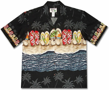 Flip Flop Fetish Black Hawaiian Shirt