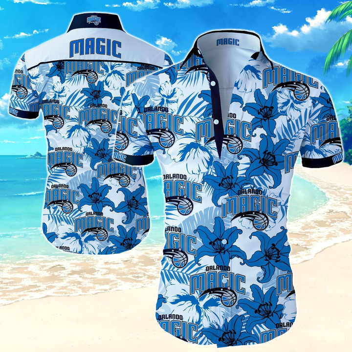 Orlando Magic Hawaiian Shirt Summer Button Up Shirt For Men Beach Wear Short Sleeve Hawaii Shirt
