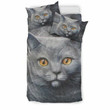 Russian Blue Cat Print Bedding Set , Comforter Set