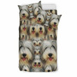 Bearded Collie In Lots Print Bedding Sets , Comforter Set