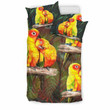 Sun Conure (Sun Parakeet) Bird Print Bedding Set , Comforter Set