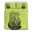 3D Customize Cheerful Cat With Flowers Bedding Set Duvet Cover EXR1117 , Comforter Set