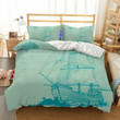 3D Natural Scenery Sailboat Printed Bedroom Blanket Mats Bed Quilt 3pcs Christmas Bedding Set EXR4503 , Comforter Set
