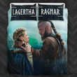 Vikings Lagertha and Ragnar 3D Customize Bedding Set Duvet Cover SetBedroom Set Bedlinen , Comforter Set
