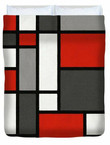 Red Grey Black Mondrian Inspired 3D Personalized Customized Duvet Cover Bedding Sets Bedset Bedroom Set , Comforter Set