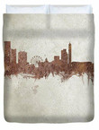 Birmingham England Rust Skyline 3D Personalized Customized Duvet Cover Bedding Sets Bedset Bedroom Set , Comforter Set