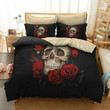 Red Rose Skull Bedding Set EXR7236 , Comforter Set