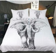 Black and White Elephants3D Customize Bedding Set Duvet Cover SetBedroom Set Bedlinen , Comforter Set