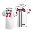 Atlanta Braves Luke Jackson #77 2021 MLB All-Star Game Patch HomeWhite Jersey