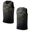 Men's Kansas Jayhawks #00 Custom NCAA Golden Edition Jersey - Black