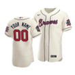 Atlanta Braves Custom #00 2021 MLB All-Star Game Patch Alternate Jersey Cream