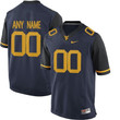 Men West Virginia Mountaineers Blue College Limited Football Customized Jersey