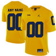 Men Michigan Wolverines Yellow College Limited Football Customized Jersey