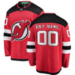 Men's Custom Nj Devils Jersey, New Jersey Devils Wairaiders Home Breakaway Custom Jersey - Red