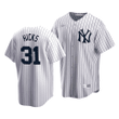 Men's New York Yankees Aaron Hicks #31 Cooperstown Collection White Home Jersey , MLB Jersey