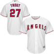 Mike Trout Los Angeles Angels Majestic Cool Base Player Jersey - White , MLB Jersey