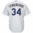 Noah Syndergaard New York Mets Majestic Official Cool Base Player Jersey - White , MLB Jersey