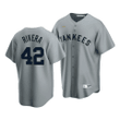 Men's New York Yankees Mariano Rivera #42 Cooperstown Collection Gray Road Jersey , MLB Jersey