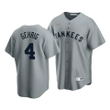 Men's New York Yankees Lou Gehrig #4 Cooperstown Collection Gray Road Jersey , MLB Jersey
