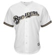Travis Shaw Milwaukee Brewers Majestic Home Official Cool Base Replica Player Jersey - White , MLB Jersey