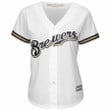 Ryan Braun Milwaukee Brewers Majestic Women's Alternate Cool Base Replica Player Jersey - White , MLB Jersey
