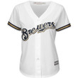 Christian Yelich Milwaukee Brewers Majestic Women's Plus Size Home Cool Base Player Jersey - White , MLB Jersey