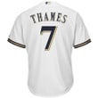 Eric Thames Milwaukee Brewers Majestic Cool Base Jersey - White , MLB Jersey