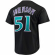Randy Johnson Arizona Diamondbacks Mitchell And Ness Big And Tall Cooperstown Collection Mesh Button-Up Jersey- Black , MLB Jersey