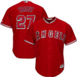 Mike Trout Los Angeles Angels Majestic Alternate Big And Tall Cool Base Player Jersey - Scarlet , MLB Jersey