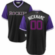 Colorado Rockies Majestic 2020 Players' Weekend Cool Base Pick-A-Player Roster Jersey - Black Purple , MLB Jersey