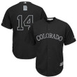 Tony Wolters Colorado Rockies Majestic 2020 Players' Weekend Replica Player Jersey - Black , MLB Jersey
