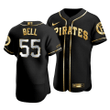 Men's Pittsburgh Pirates Josh Bell #55 Golden Edition Black  Jersey , MLB Jersey