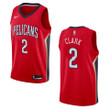 Men's New Orleans Pelicans #2 Ian Clark Statement Swingman Jersey - Red , Basketball Jersey
