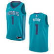 Men's Charlotte Hornets #1 Malik Monk Icon Swingman Jersey - Teal , Basketball Jersey