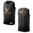 Men's Milwaukee Bucks #13 Malcolm Brogdon Golden Edition Jersey - Black , Basketball Jersey