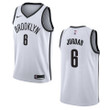 Men's Brooklyn Nets #6 DeAndre Jordan Association Swingman Jersey - White , Basketball Jersey