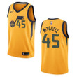 Men's Utah Jazz #45 Donovan Mitchell Statement Swingman Jersey - Yellow , Basketball Jersey