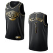 Men's New Orleans Pelicans #1 Zion Williamson Golden Edition Jersey - Black , Basketball Jersey