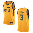 Men's Utah Jazz #3 Ricky Rubio Statement Swingman Jersey - Yellow , Basketball Jersey
