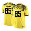 Oregon Ducks Yellow Pharaoh Brown College Football Jersey