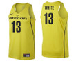 Male Oregon Ducks Yellow Paul White NCAA College Basketball Jersey