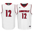 Louisville Cardinals #12 White Basketball Jersey